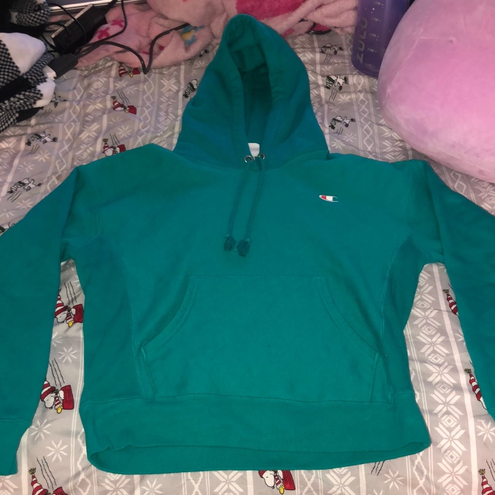 Champion teal hoodie